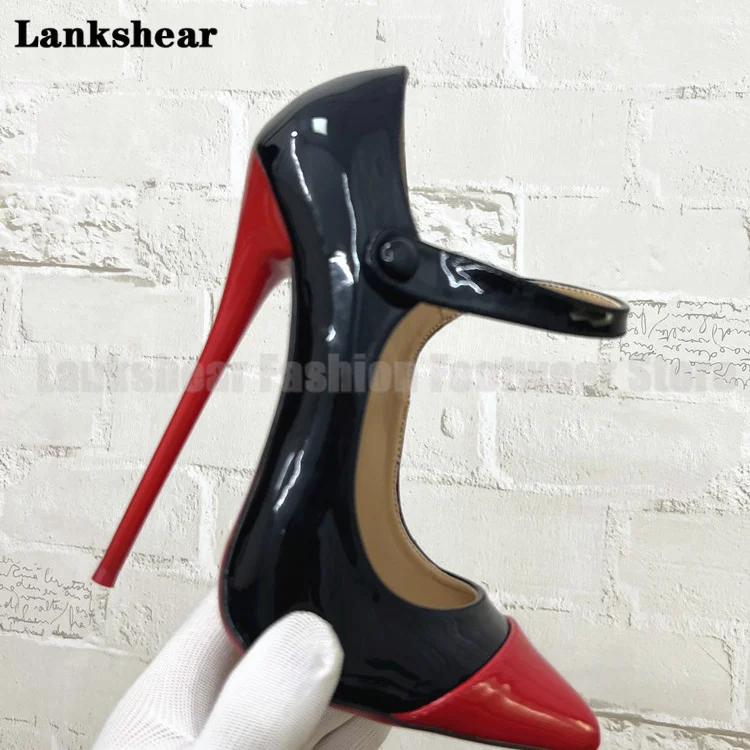 

Mixed Colors Stilettos Pumps Pointed Toe Front Strap High Heels Custom Color Women Shoes Summer Sandalias De Mujer Verano