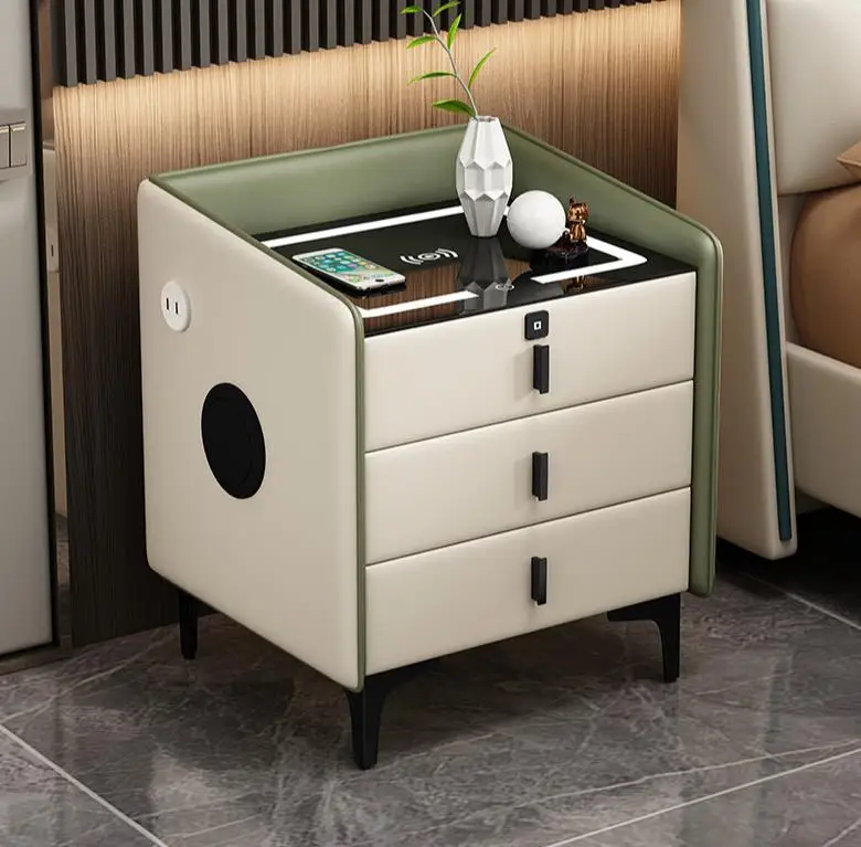 منضدة شحن لاسلكية فاخرة حديثة من الشمال مع صوت لغرفة النوم والمنزل والفندق والأثاث الخشبي #3