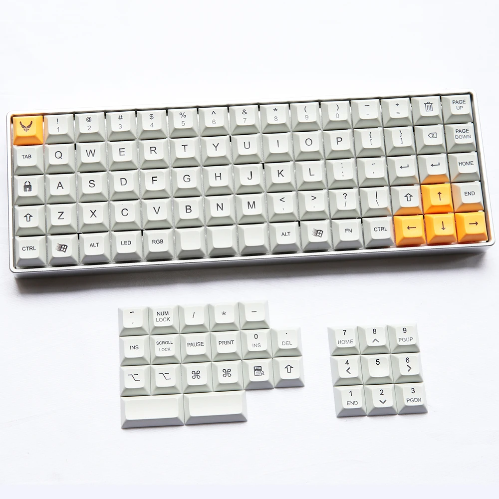 DSA Keycaps Compatible with Kailh Gateron Cherry MX Switches for XD75 RGB75 KBD75 Ortholinear Mechanical Keyboards