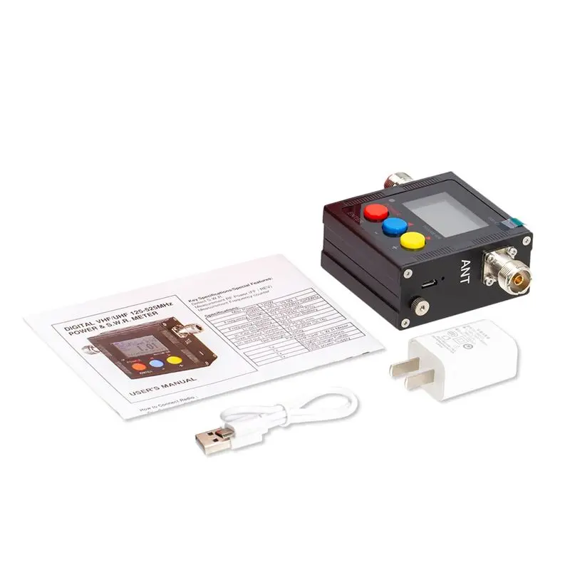 【SURPISE】2X SW-102 Meter 125-520 Mhz Digital VHF/UHF Power SWR Meter SW102 For Two Way Radio US Plug