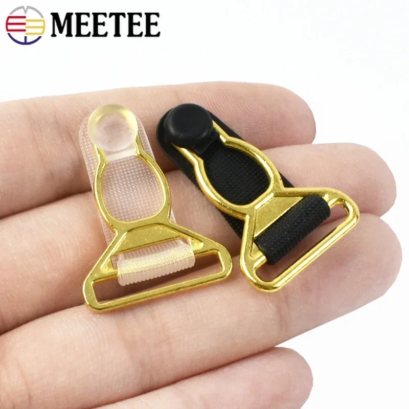 10-30Pcs 10-18mm Metal Strap Buckle For Bra Clip Clasp Garter Stocking Underware Adjuster Hooks DIY Garment Hardware Accessories