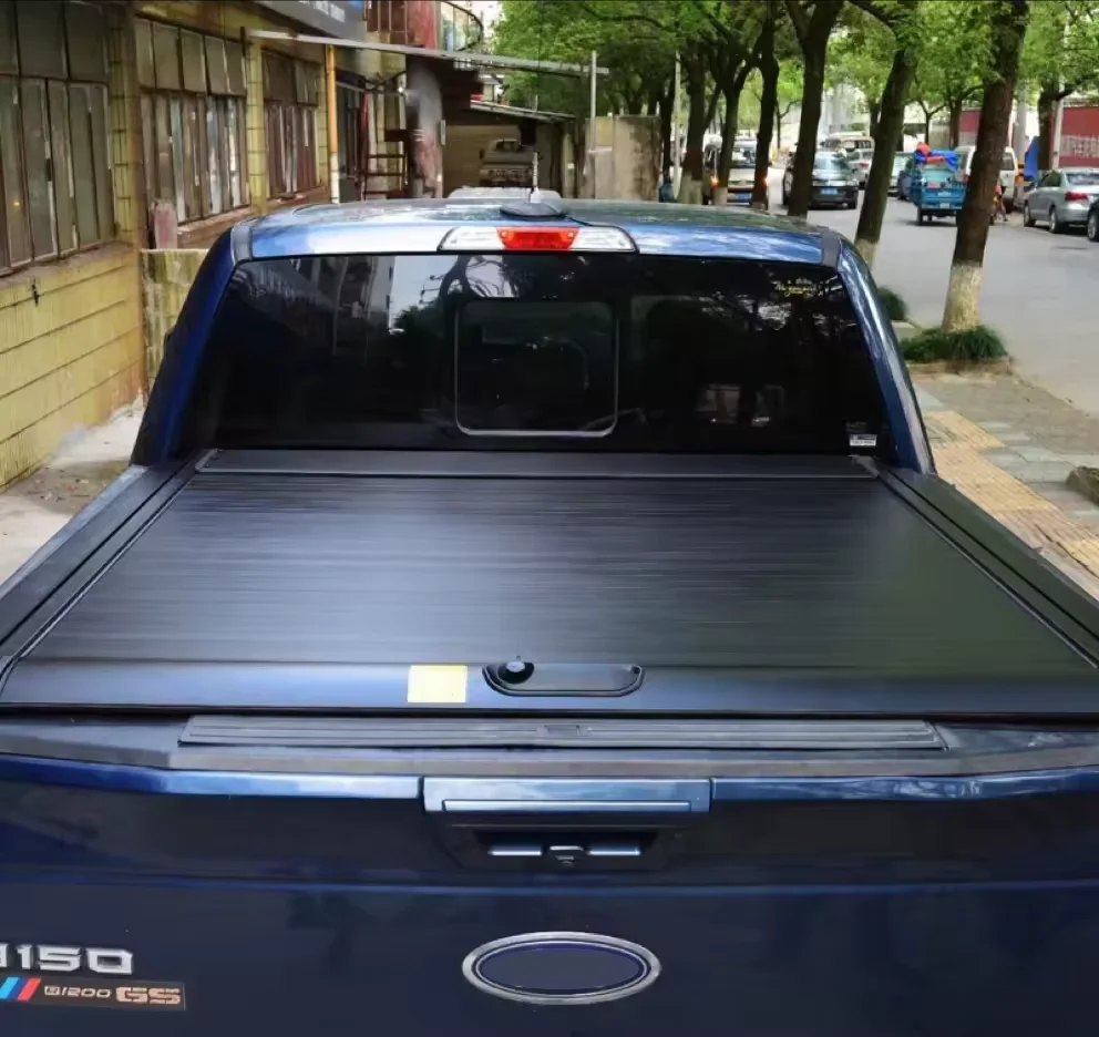 Hard Type Aluminium Roll Lid Shutter Pickup Truck Bed Tonneau Cover For Ford Ranger