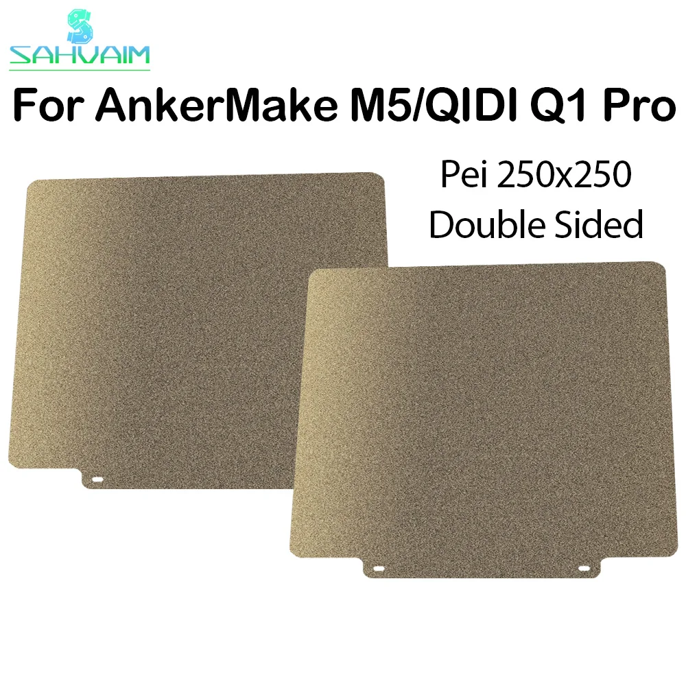 

Build Plate for Ankermake M5 PEI Powder Coated Sheet 250x250mm Spring Steel Double Sided Build Plate for 3D Printer Ankermake M5
