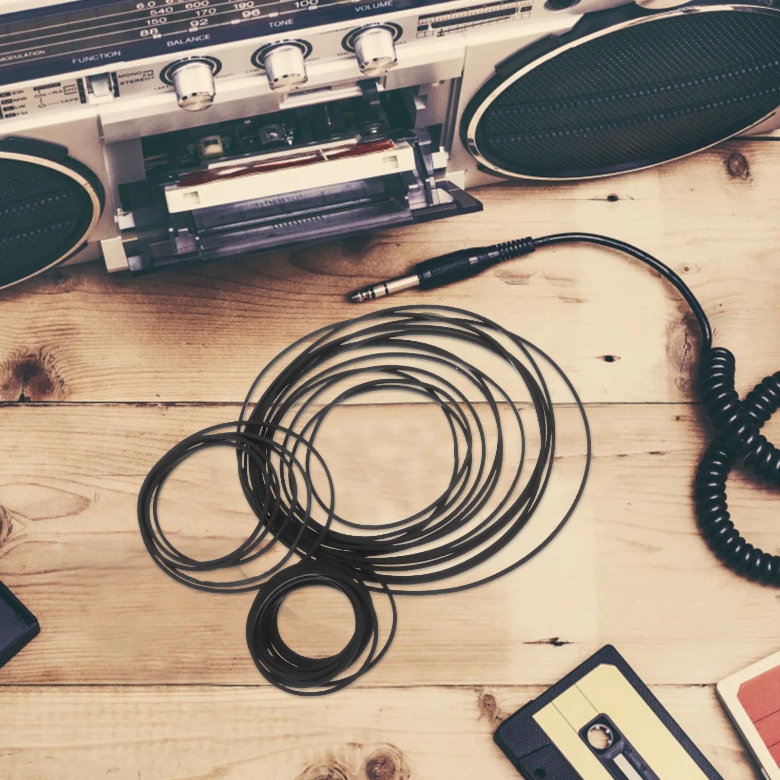 

60 Pcs Deck 1mm Square Folded 35-85mm Recorder Belts Replacement Square Cassette Belts DJ Equipment Accessories