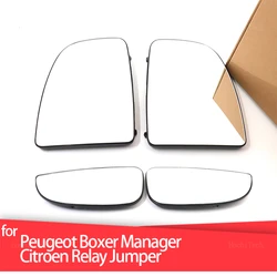 Left Right Door Side Heated Wing Mirror Glass Rearview Rearview Plate for Peugeot Boxer Manager for Citroen Relay Jumper