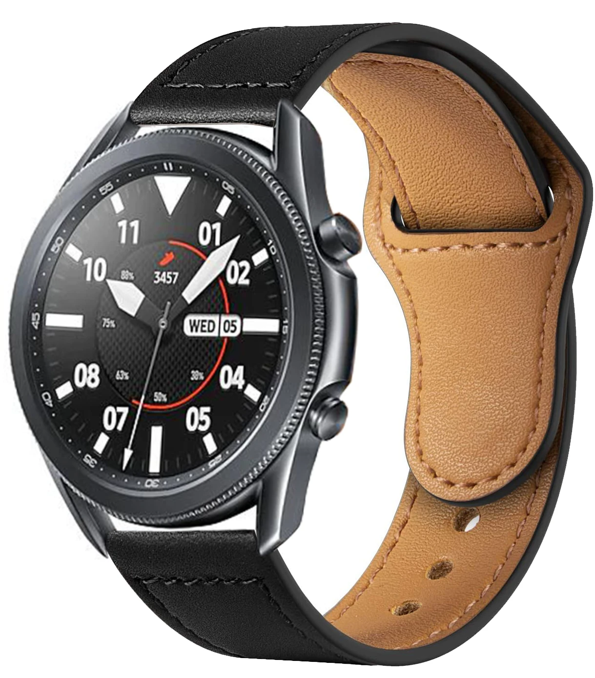 20mm 22mm Leather strap for Samsung watch Galaxy watch 4 3 5 pro active 2 gear S3 amazfit bracelet correaHUAWEI watch GT/3 band