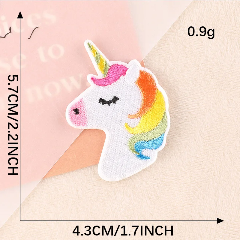 Rainbow Animal Sun Cute Cartoon Embroidered Accessories Badge Cloth Sticker Patch Sewing Iron-on Transfers for Clothing Bag Hat