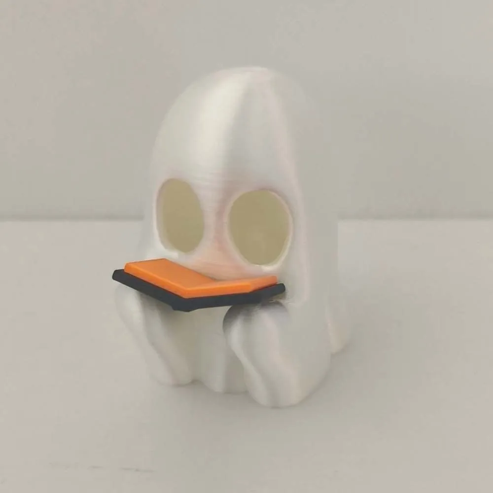 Button Cells Battery Operated Ghost Nightlight Mini Size Lightweight Design Halloween Tealight Creative Shape Smooth Surface