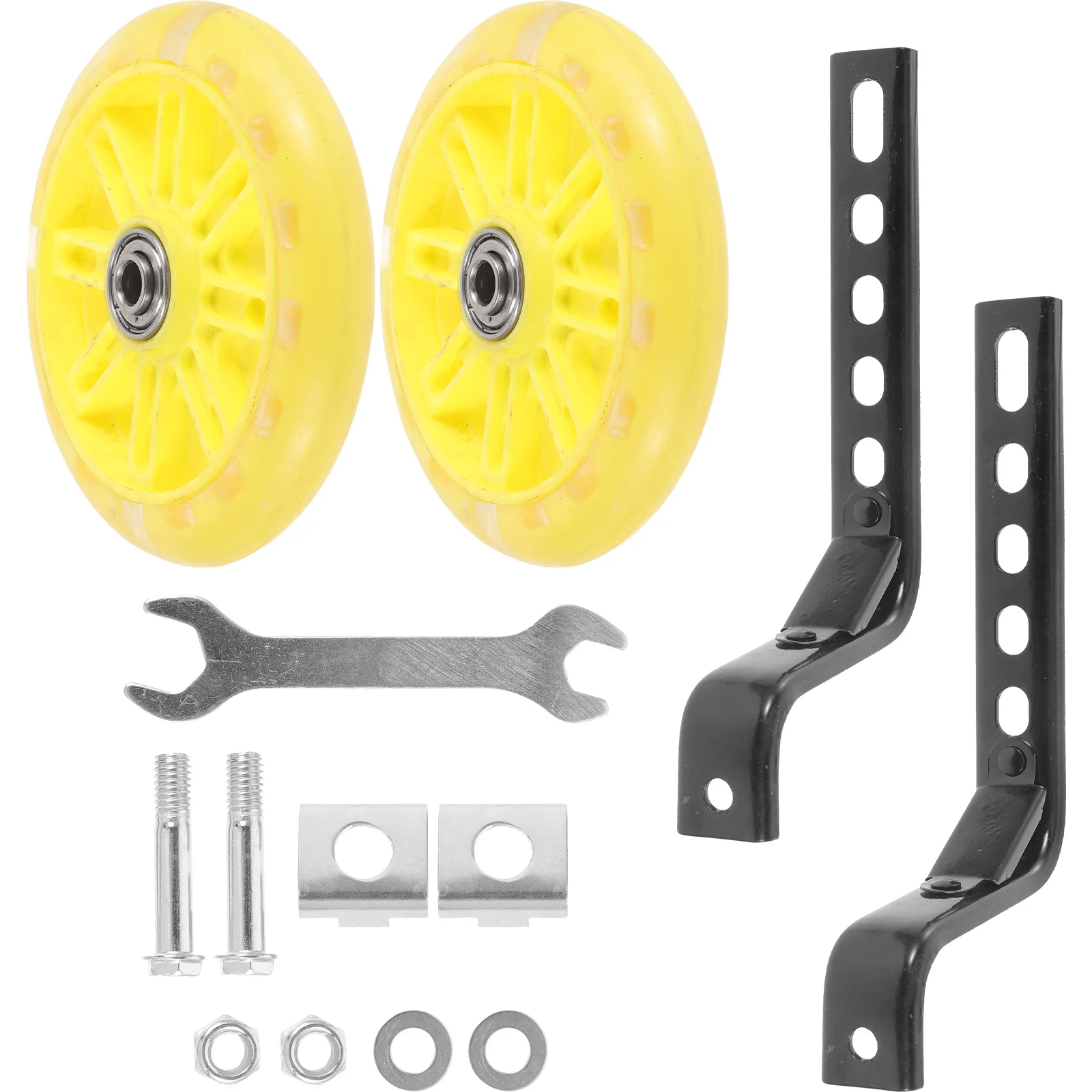 

1 set 1 set Children Bike Stabilisers Wear-Resistant Auxiliary Wheels Durable Metal Plastic Replacement Wheels For Kids Bicycle