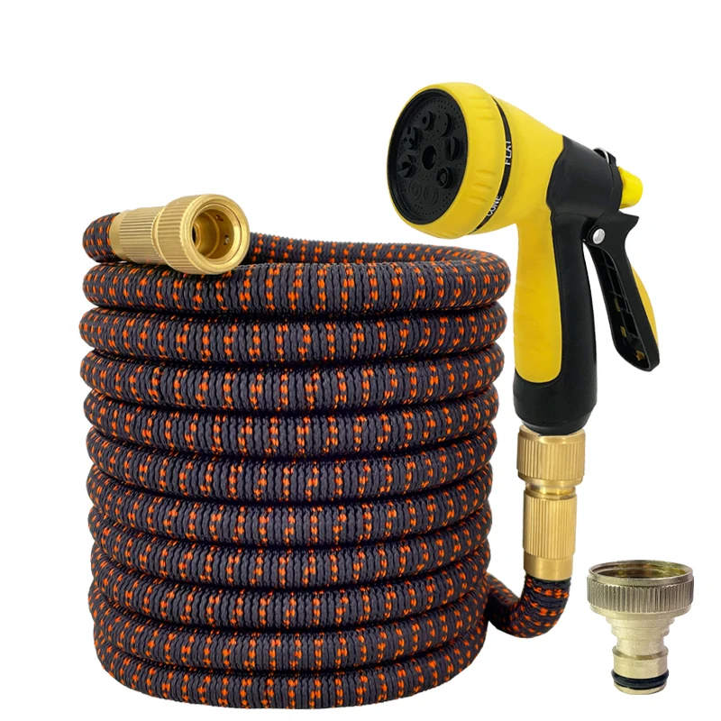 

1PC Garden Water Gun Hose Expandable Metal Connector High Pressure TPE Reel Magic Water Pipes for Garden Hose Farm Irrigation