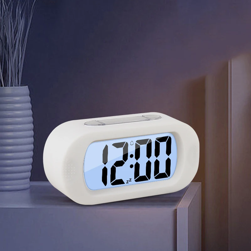 Desk Decorations Table Clock With Silicone Protection Bedroom Decoration Led Digital Alarm Clock Multi-function Desktop