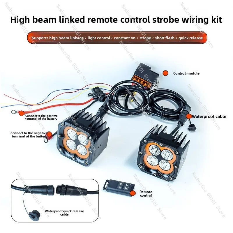 S4 Super Bright LED Spotlight with DRL Off-Road A-Pillar Light Standard Bracket