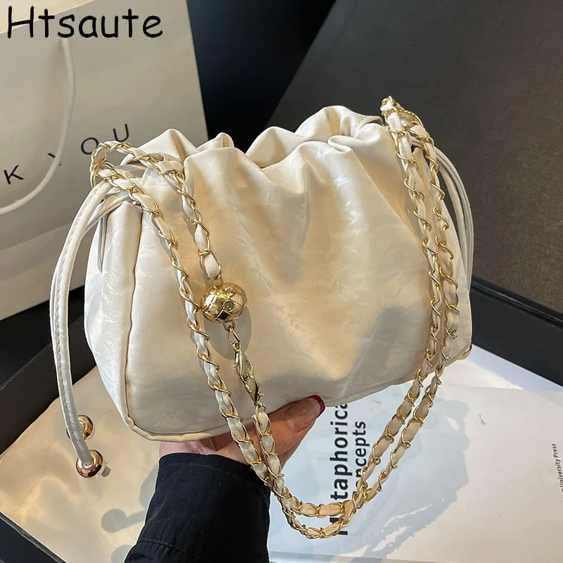 

Chain Bag Ladies PU Leather Shoulder Bags Purse for Women Fashion Crossbody Bags Underarm Bag Small Square Satchel Handbag bolas
