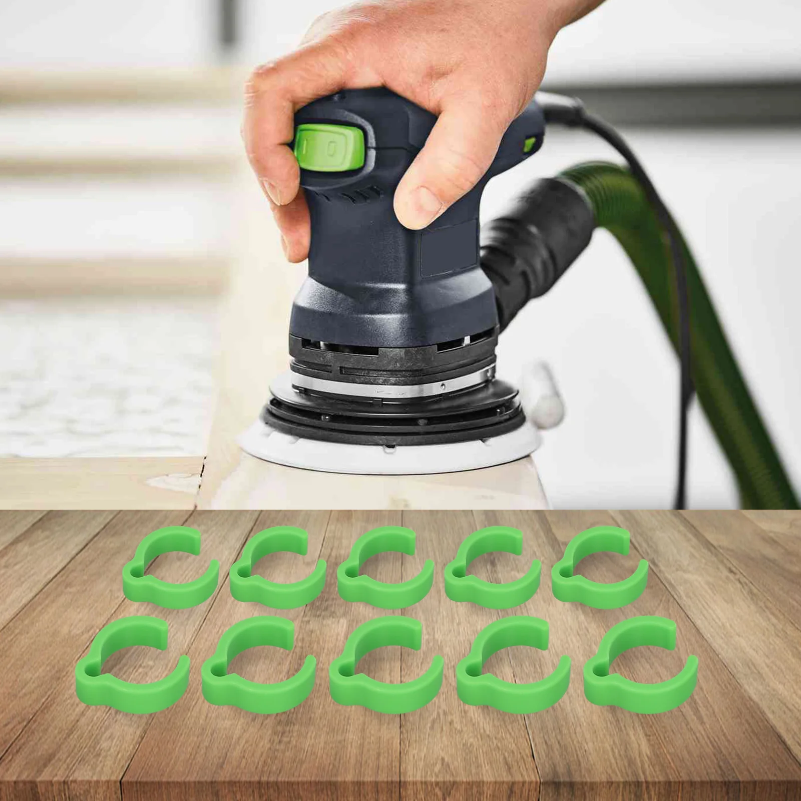 

Cable Management 27mm Hoses Workshop Usage Green Robust Dust Extraction Clamps Workshop Accessory Secure Connection