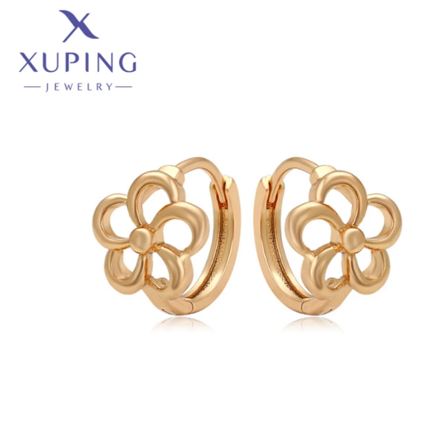 Xuping Jewelry New Arrival Gold Color Geometry Elegant Style Earrings for Women Birthday Christmas Party Gifts 14E2461801