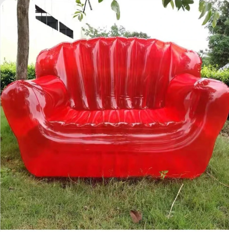 high quality factory custom crystal clear pvc inflatable one-seat air sofa chairs for living room bed room office apartment