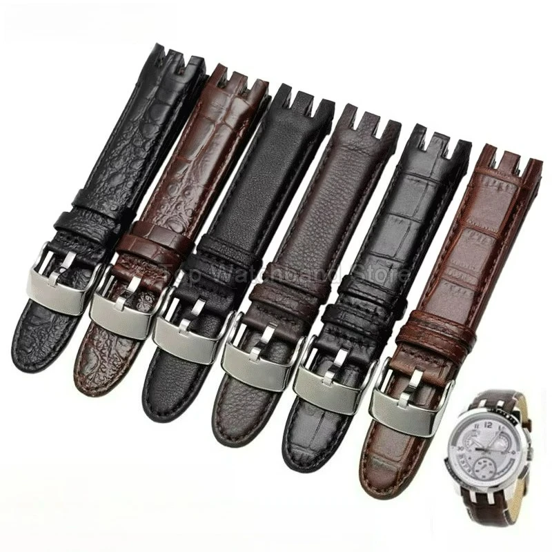 Luxurious Leather Strap for Swatch YRS403 YRS400G YRS417G 21mm Special Interface Smooth Texture Fine Craftsmanship Premium Feel