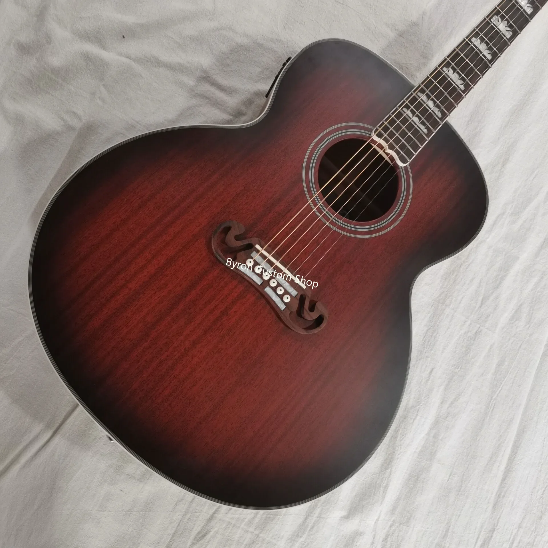 upgrade AAA quality 43 inches Jumbo custom acoustic electric guitars satin finish acoustic guitar ship from USA