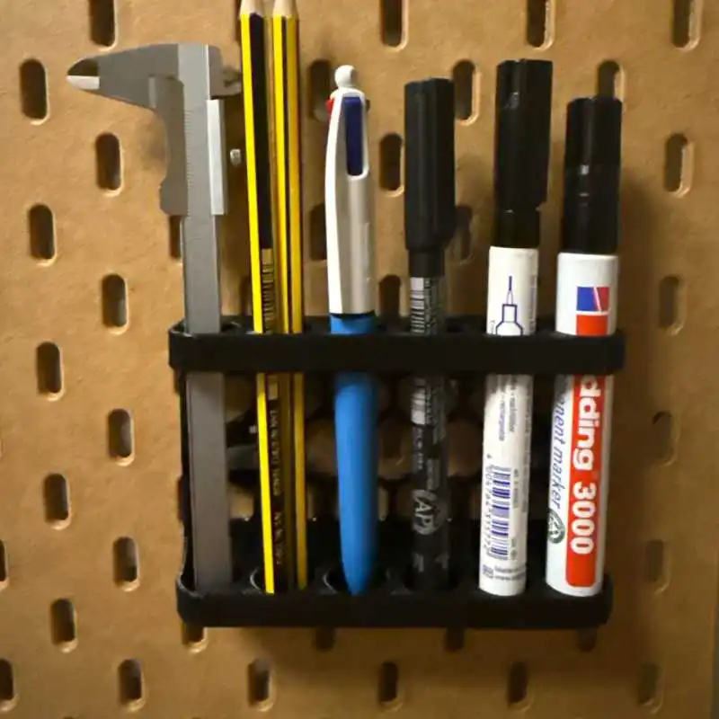 1Pcs Pegboard Hanging Storage Box with Hook, Organize Pens Screwdrivers, Easy Install for Office Craft Room