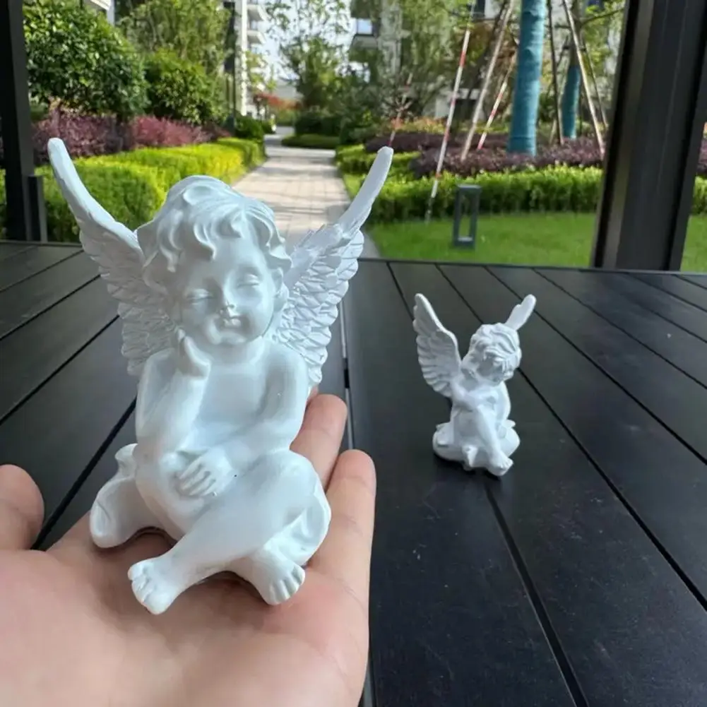 Spiritual Home Decor Little Angel Figurine Resin Sculpture Cherub Remembrance Gift Healing Sympathy Decor for Bedroom Shelf