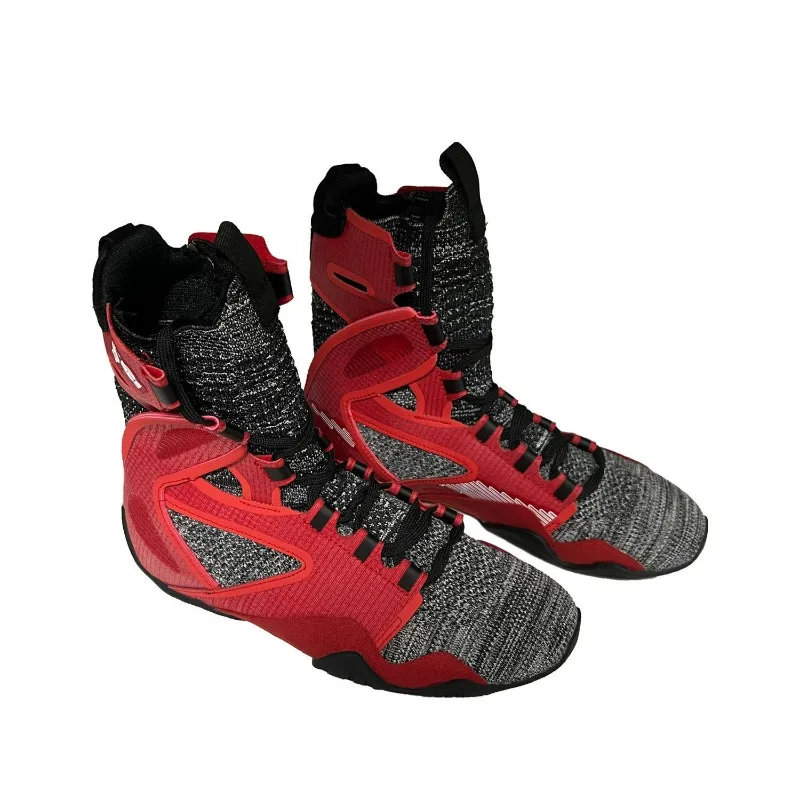 

Professional Wrestling Boots for Men Black Red Boxing Shoes Man Breathable Fighting Shoes Big Boy Top Quality Training Shoe Mens