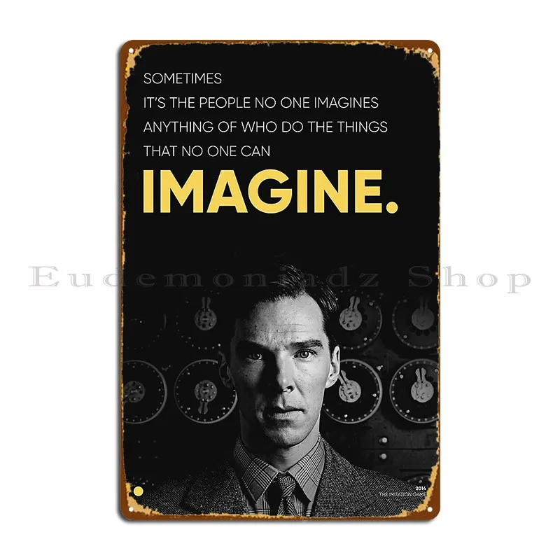 The Imitation Game Metal Plaque Poster Cinema Custom Wall Decor Cinema Iron Tin Sign Poster