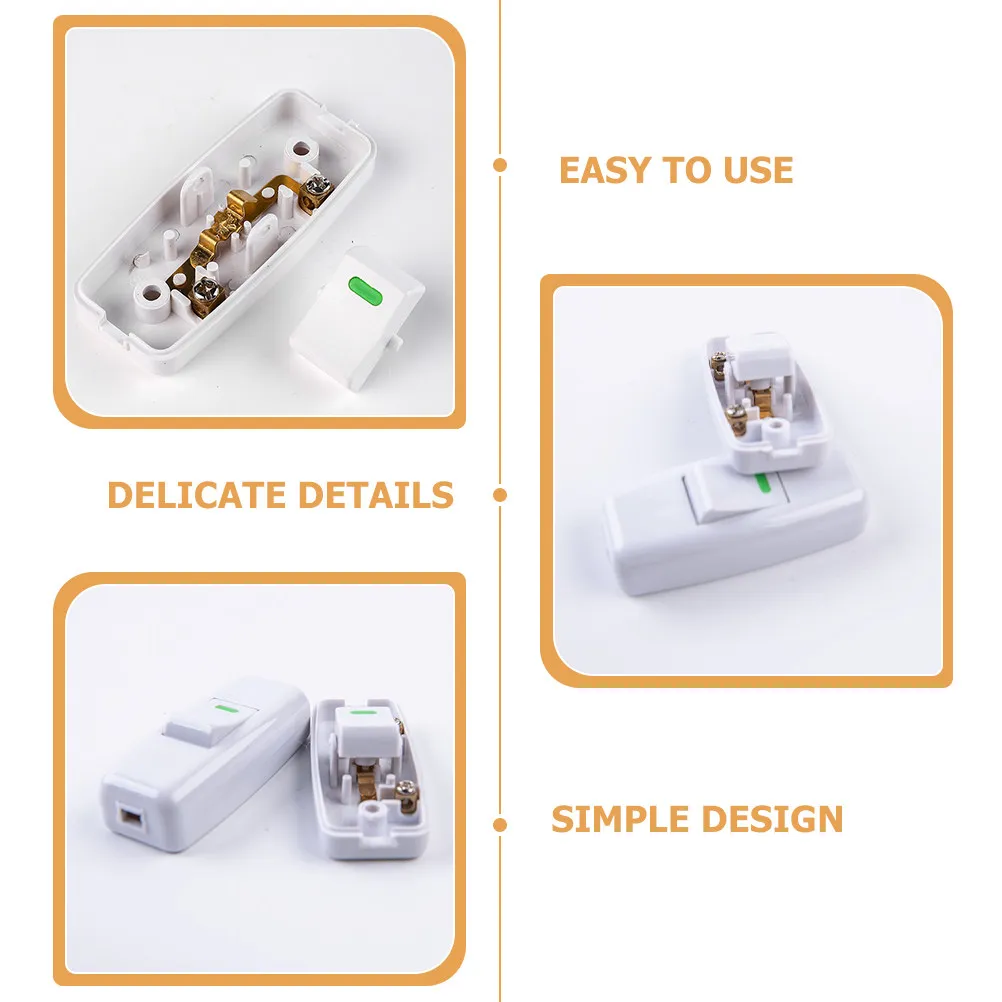 

10 шт. прикроватных выключателей для настольных ламп, сменный встроенный шнур, кнопка управления светом, запчасть для электроприборов