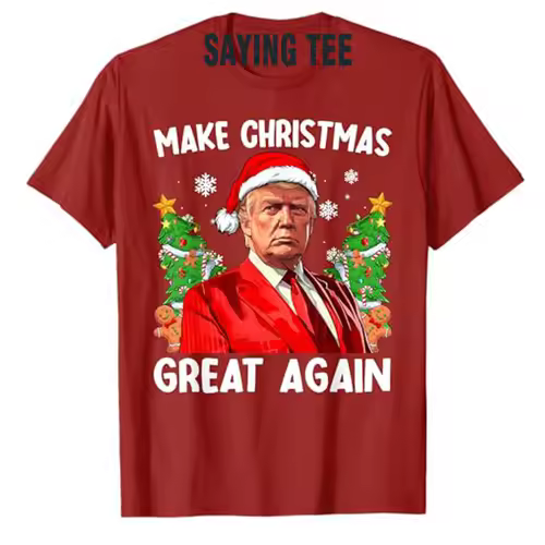 Make Christmas Great Again Funny Santa MAGA Men Xmas T-Shirt Novelty Gift Humorous Ugly Christmas Sweater Saying Tee Y2k Top - Image 4