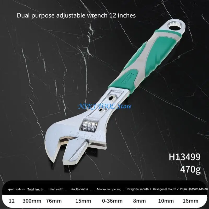 

L8RC Adjustable Wrench Universal Spanner Household Enlarge Open Bathroom Wrench