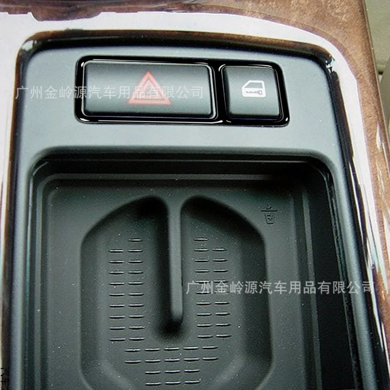 For 00-06 BMW X5 Car Interior Modification Piano Black Hazard Light Double Flash Frame Decorative Sticker