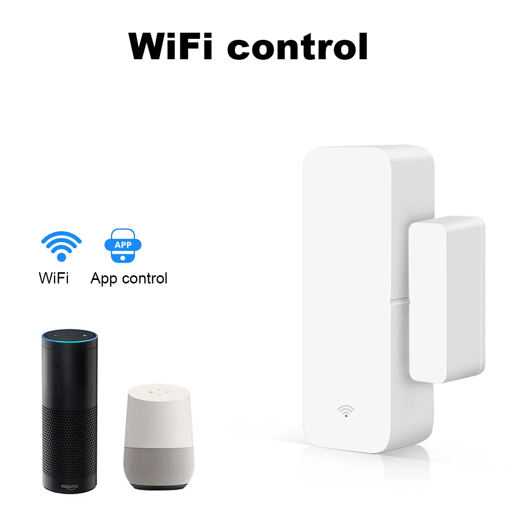 Tuya-detectores de Sensor de puerta WiFi, Notificación de aplicación, alarmas de ventana, mejora