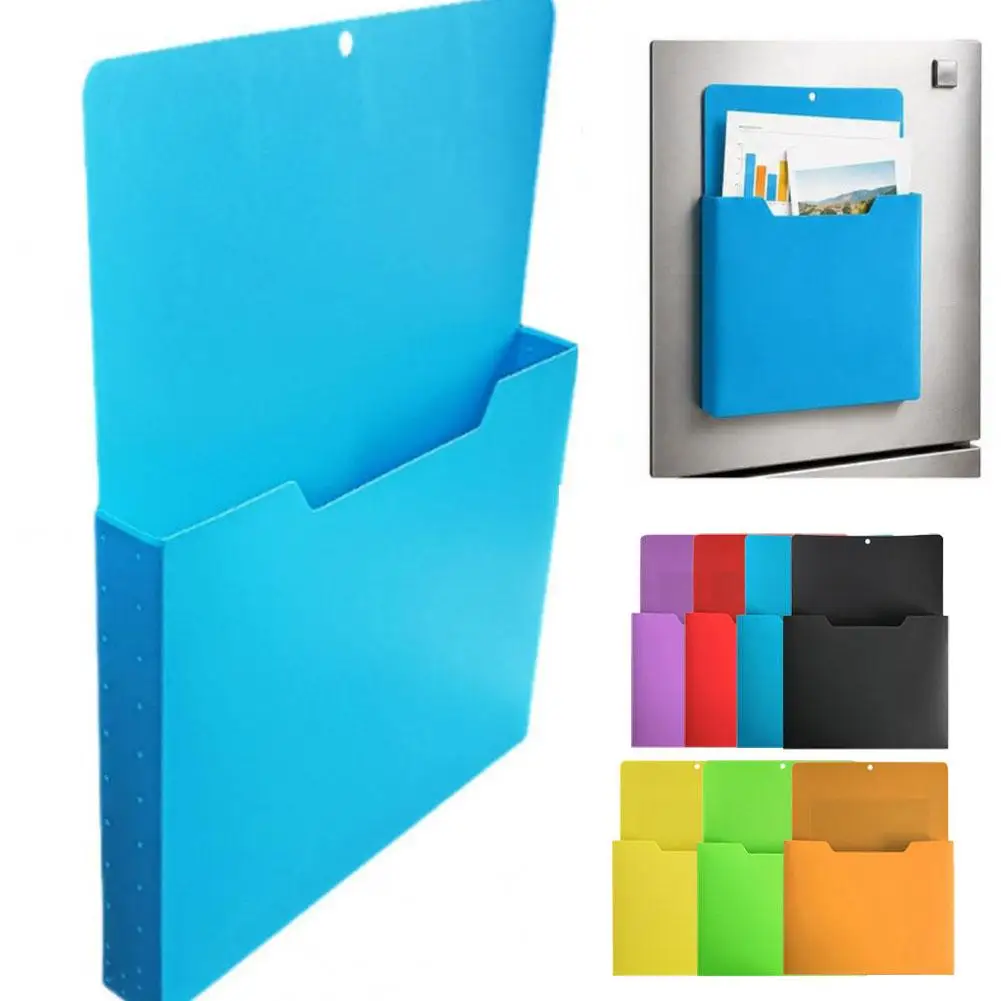 Heavy Duty Premium Magnetic Wall Mounted Document File Holder Box Organizer Rack for Office Stationery and Supplies Storage view 3