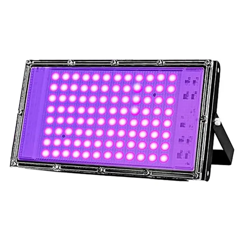 ABXF-2X Led Uv Floodlight 100W 395Nm Lights Germicidal Lamp Curing Outdoor Light Ultraviolet Plug Lamps EU Plug