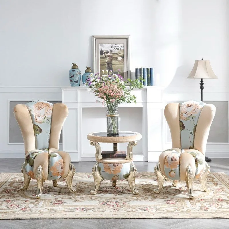 Bedroom balcony creative casual tea table and chairs, coffee table and chair combination three-piece set, small beauty salon