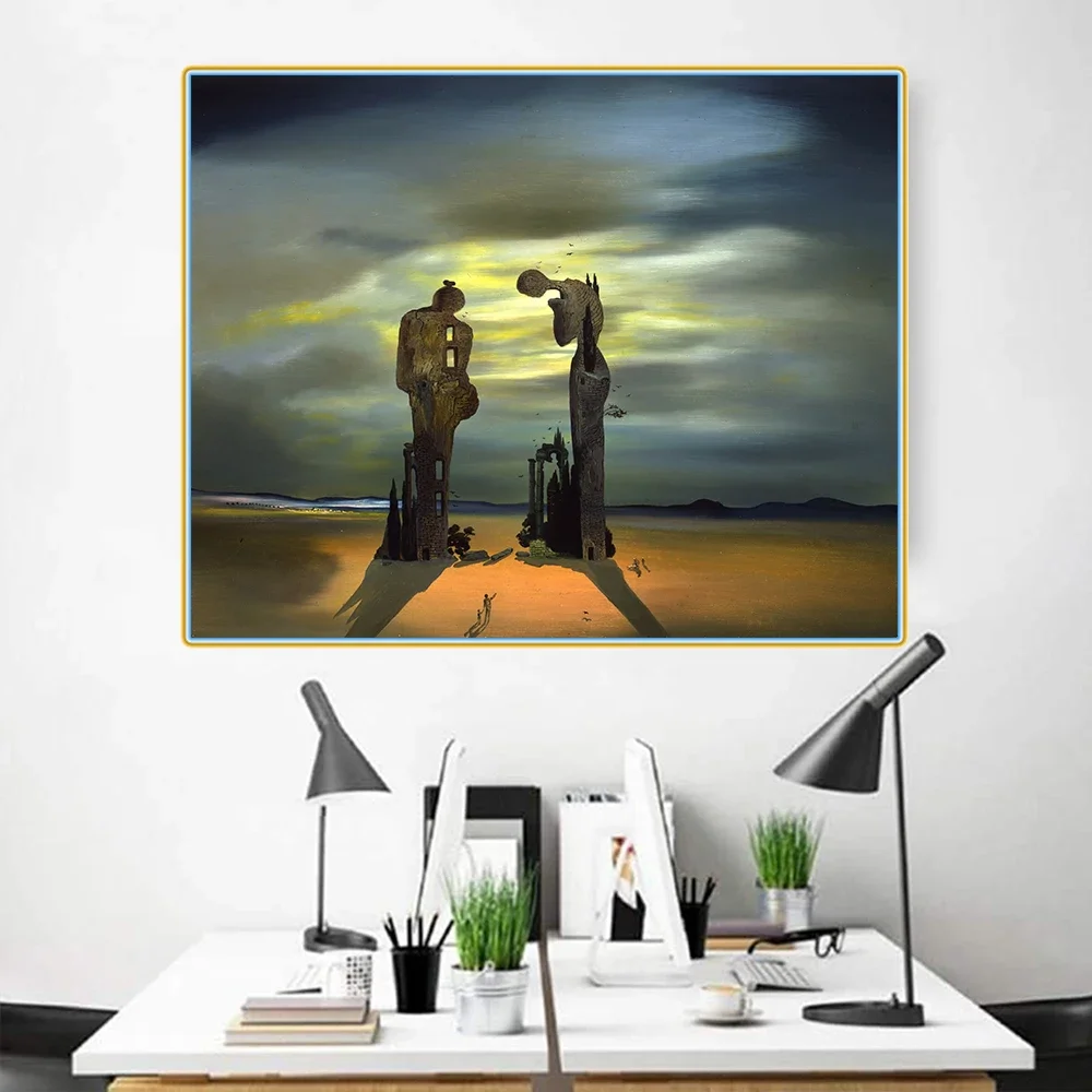 Citon Salvador Dalí 《Reminiscencia arqueológica Millet's Angelus》 lienzo pintura al óleo obra de arte imagen decoración decoración del hogar