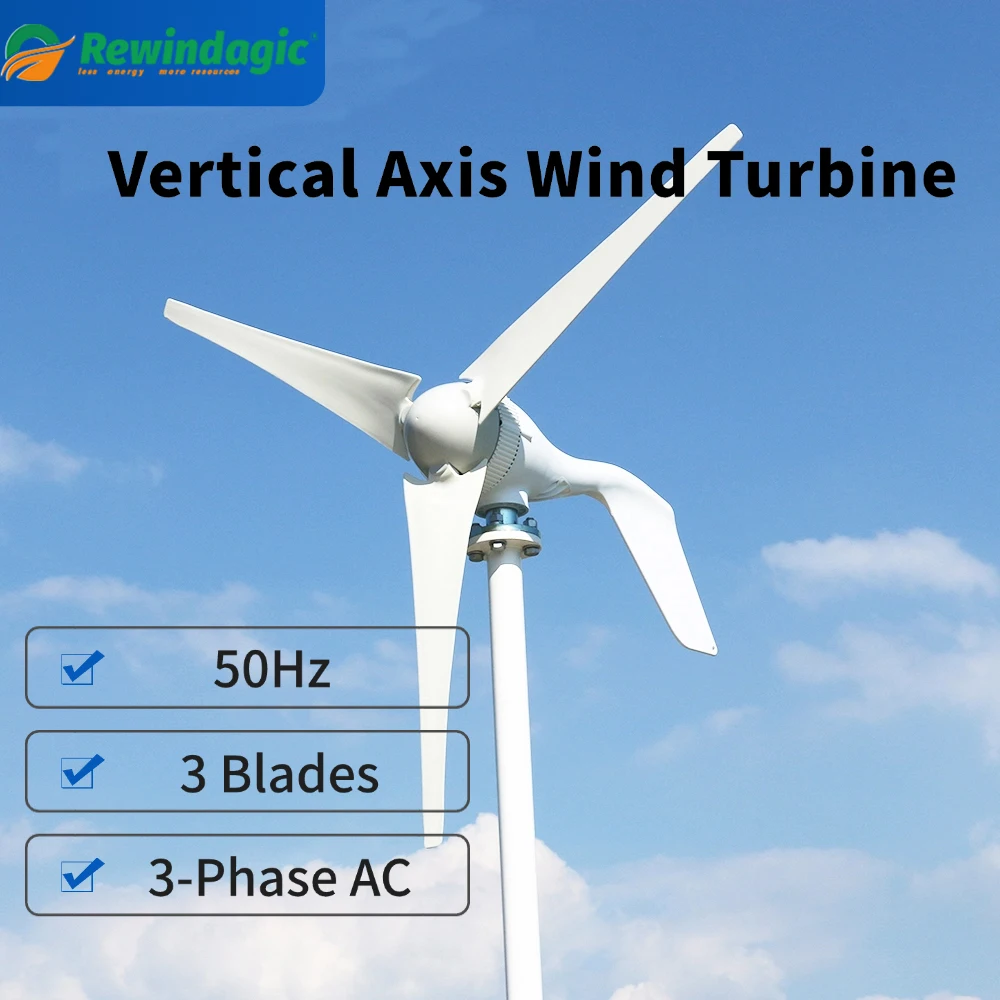 2000W Wind Turbine Generator 12V 24V 48V Powerful Dynamo Free Energy With MPPT Off Grid System Homeuse Windmill