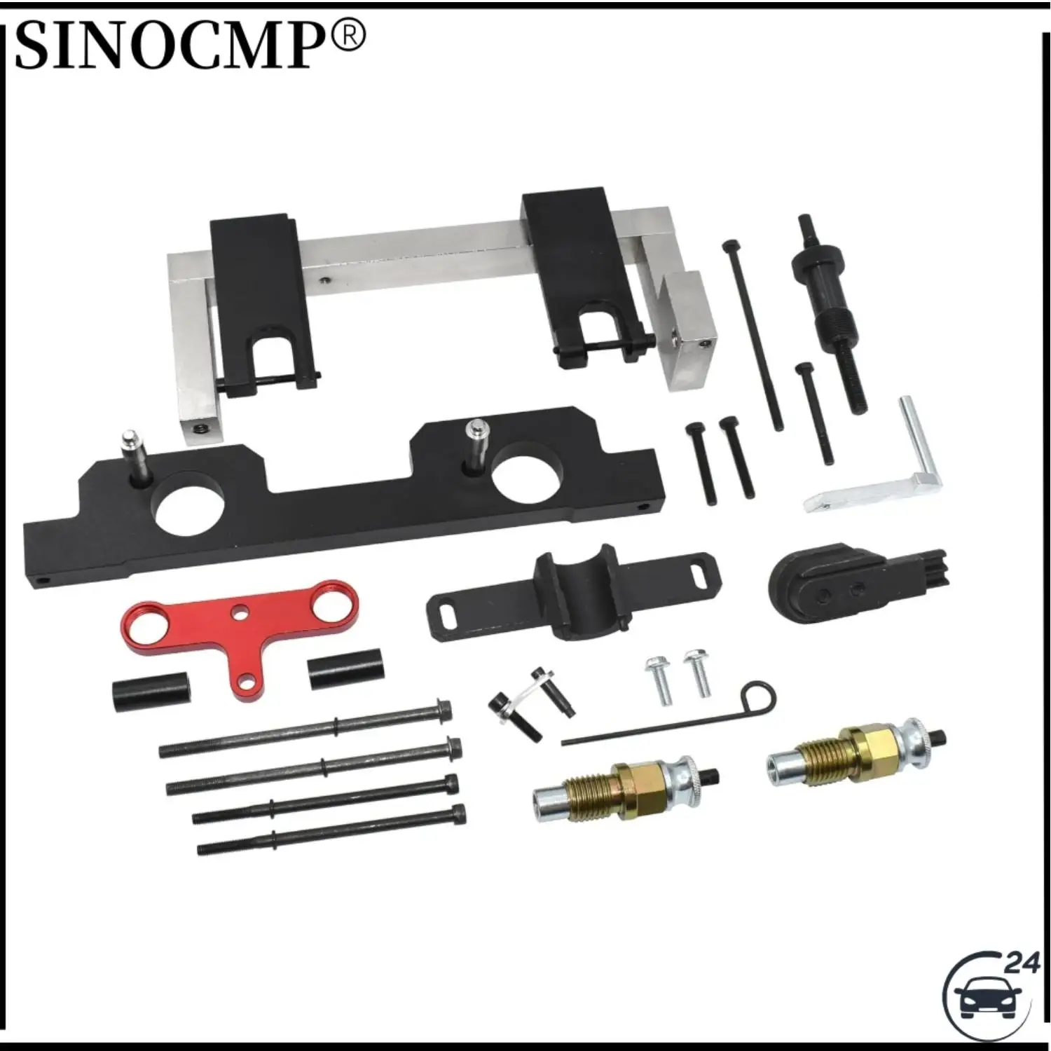 

23Pcs Camshaft Alignment Timing Tool Kit Flywheel Holder Tool Balance Shaft Tool Fuel Injector Install Removal Tool For N20 N26