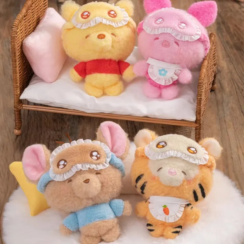 Nieuwe officiële Disney Squinty Eye pyjama serie blinde doos pluche ontwerp knuffel sleutelhanger rugzak hanger vakantiecadeau