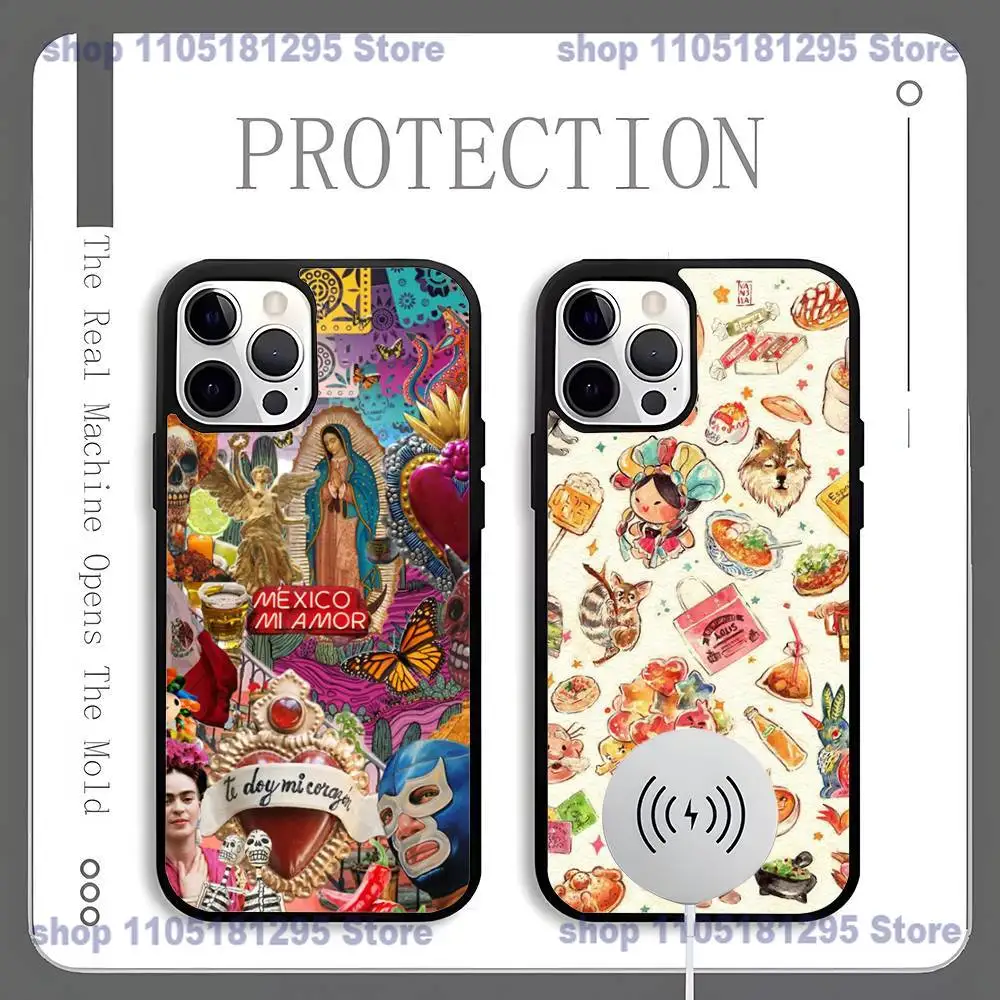 

Viva Mexico Phone Case For iPhone 17,16,15,14,13,12,11,Pro,Max,Plus,Mini,SE4,E Magnetic Magsafe Wireless Charging