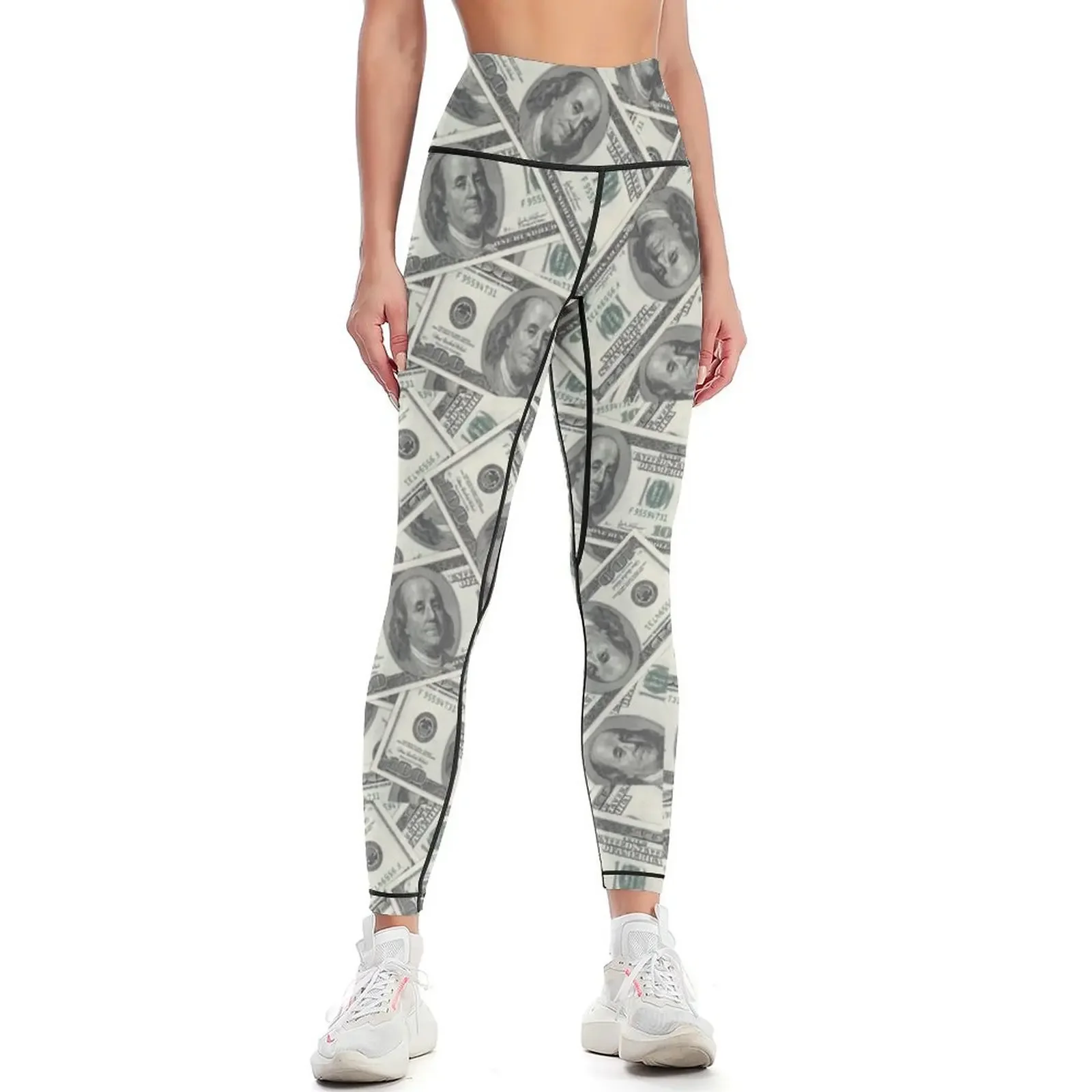 Rich Money Novelty Dollars Leggings gym's sportswear gym's clothing Women's high waist Womens Leggings