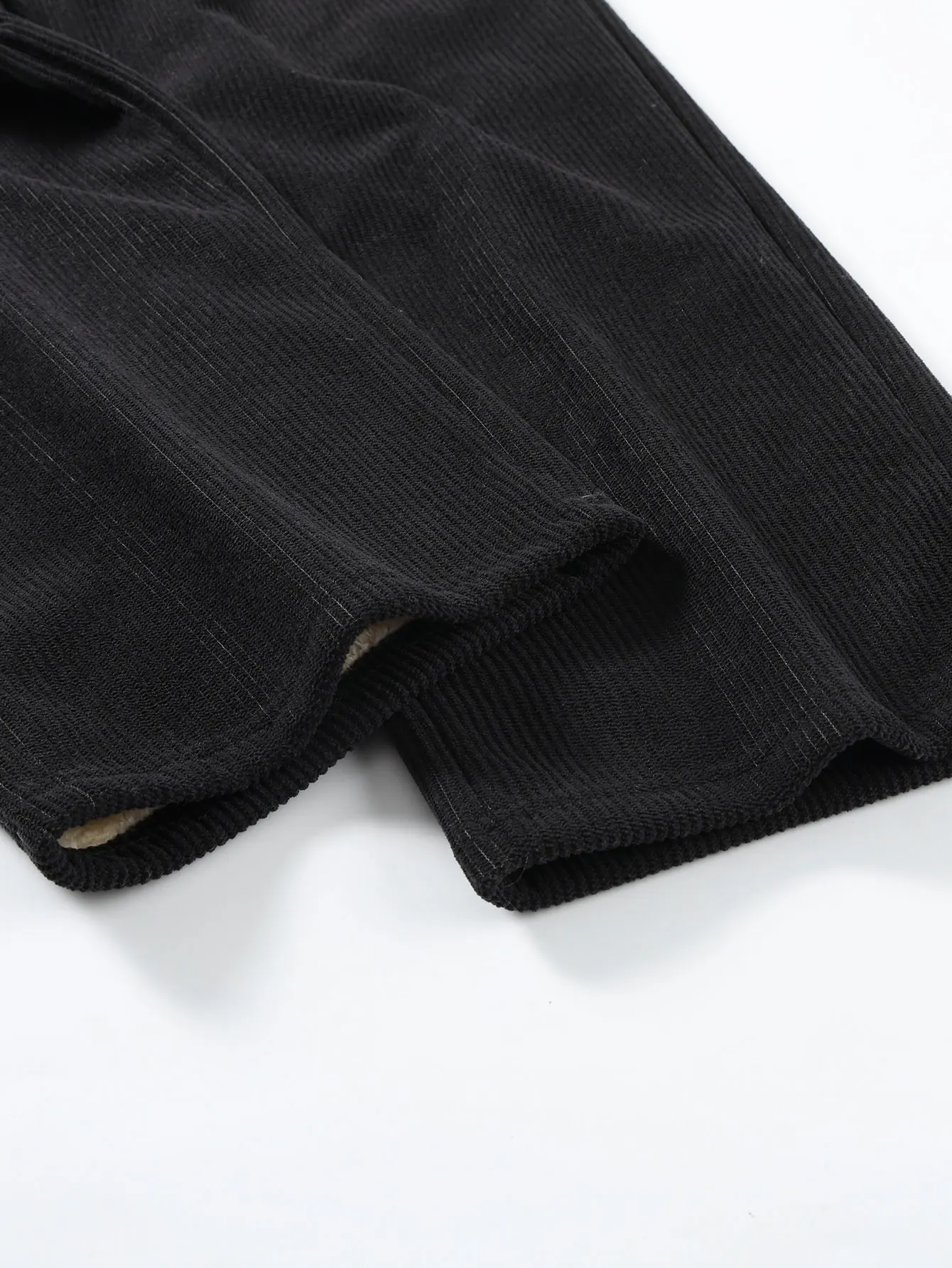Winter Herren 2er-Pack Fleece Warme Cordhose mit Kordelzug Lässige Hose für Männer Kälteschutzkleidung Thermisch Gefütterte Sportbekleidung – Detail 7