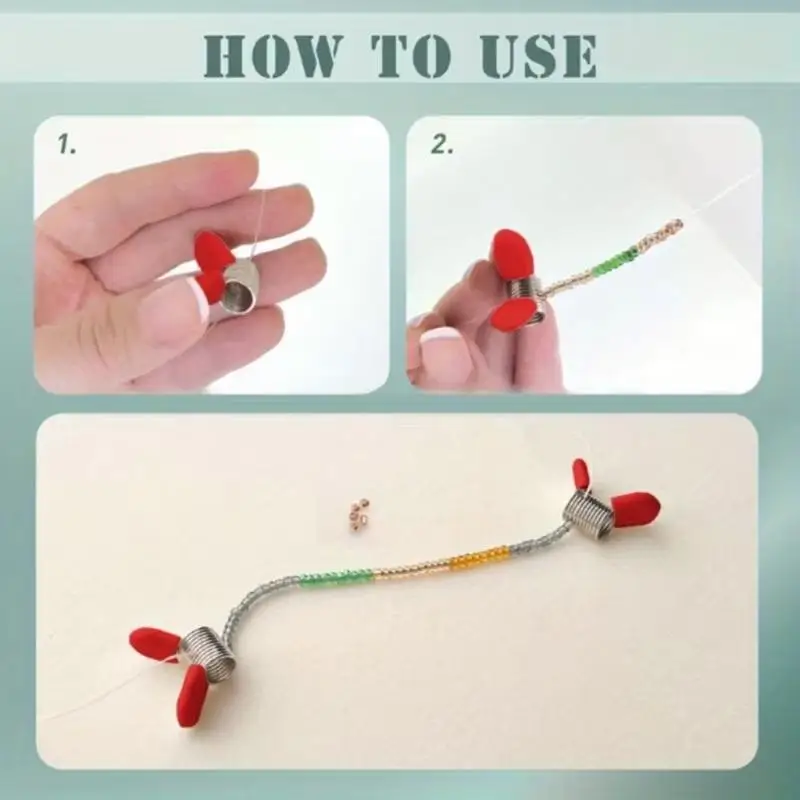 4 Stück Perlenstopper mit Federclip, kreatives Werkzeug zum Verarbeiten von Perlen und Drahtenden, Schmuckherstellungswerkzeug, DIY-Armband- und Halskettenwerkzeug für handgefertigten Schmuck. – Detail 6