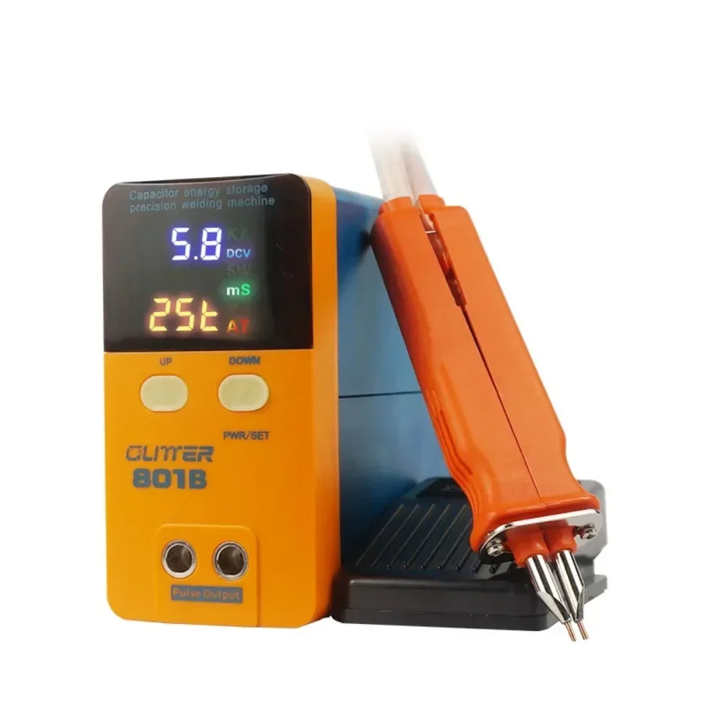 11.6KW 801B 스폿 용접기 기계 0.05-0.3mm 니켈 용접 휴대용 에너지 저장 빠른 충전 15V 2A 풋 스위치 포함