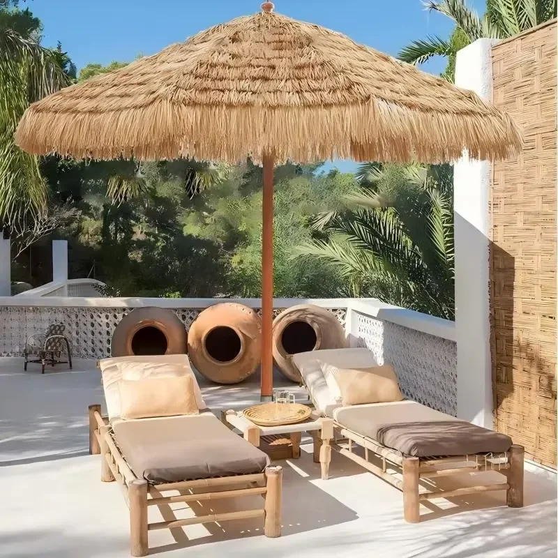 Factory Price Wholesale Custom Thatch Design Garden Patio Umbrella Pool Umbrella Outdoor Beach Umbrella
