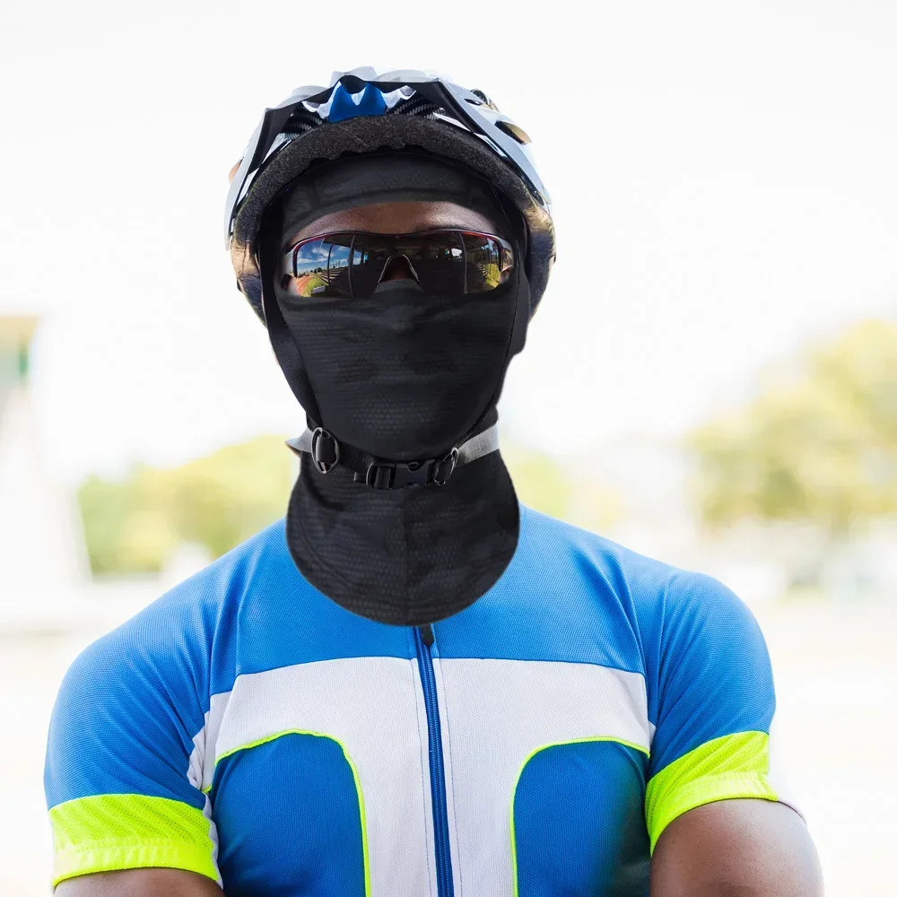 Outdoor zonwering bivakmuts en armmouwen set anti-uv ademend fietsen hardlopen vissen volledig masker armhoezen heren dames