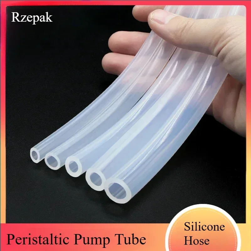 1M Peristaltic Pump Tube ID 0.8 1 1.6 2.4 3.2 4.8 6.4 7.9 9.6 12.7mm Soft Silicone Hose Flexible Nontoxic Transparent Food Grade