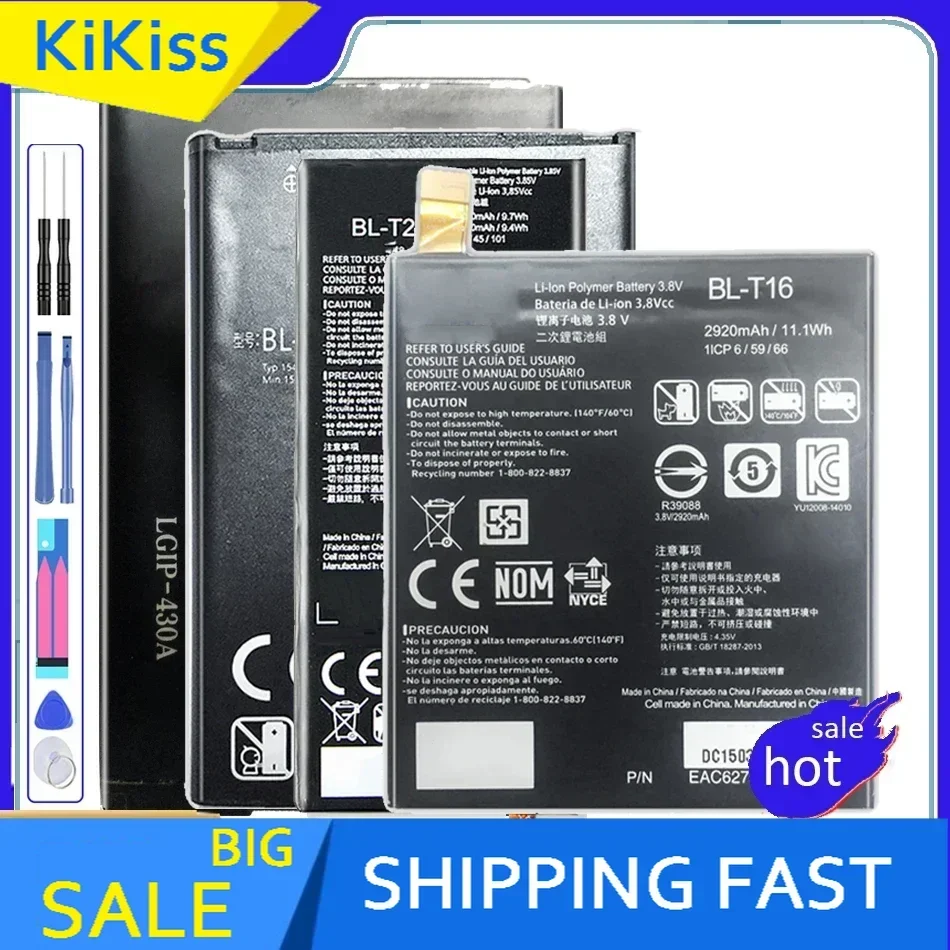 BL-T23 BL-T22 BL-T30 BL-24 BL-T16 Battery for LG X Cam K580 K580Y F690 X Power 2/K10 Power L64VL Zero Class H650 K220 G Flex 2