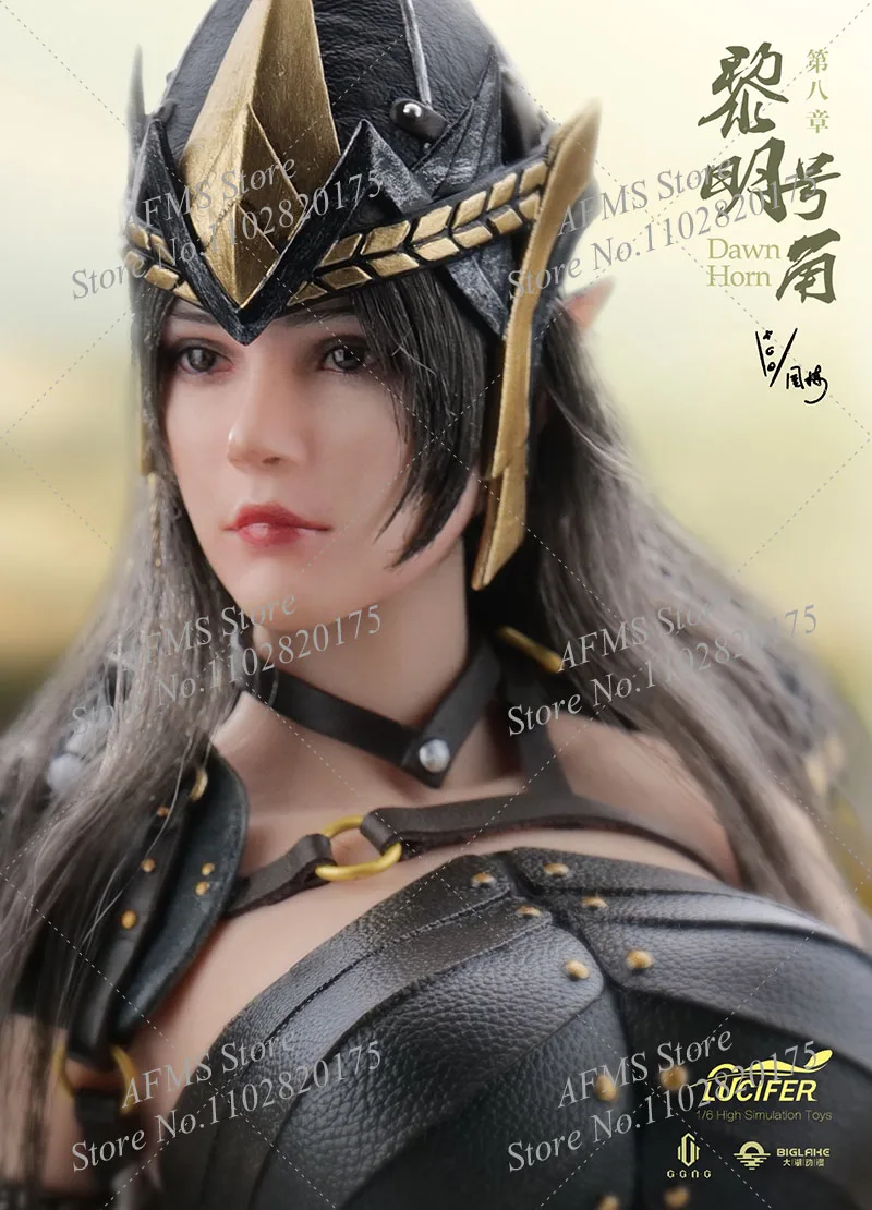 LUCIFER LXF2309 1/6 Scale Collectible Figure Dawn Horn Elegant Battle Goddess 12Inch Women Soldier Action Figure Model