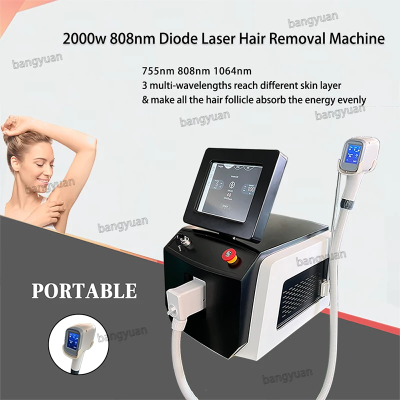 

Newest 2000w Depilation Beauty Equipment 808nm 755nm 1064nm Ice Titanium Device Professional Diode Laser Hair Removal Machine