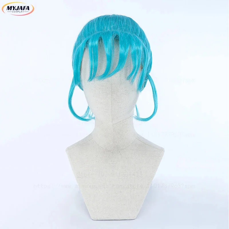 

zz04zz12Bulma Косплей Бурма Синий Плетеный Конский Хвост Косички Термостойкие Синтетические Волосы Хэллоуин Аниме Парик Для Ролевых Игр + Wi